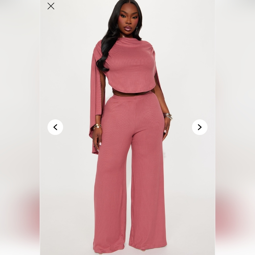 Fashion Nova Draped Pink Pantsuit - Picture 3 of 6